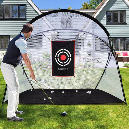 Heavy-Duty Golf Hitting Practice Nets for Indoor and Outdoor Use - Durable Impact Cages with Frame for Swing Training and Pitching