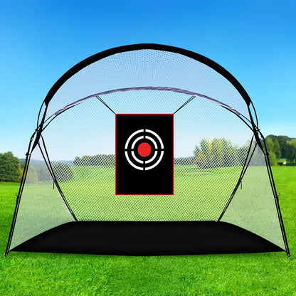 Heavy-Duty Golf Hitting Practice Nets for Indoor and Outdoor Use - Durable Impact Cages with Frame for Swing Training and Pitching