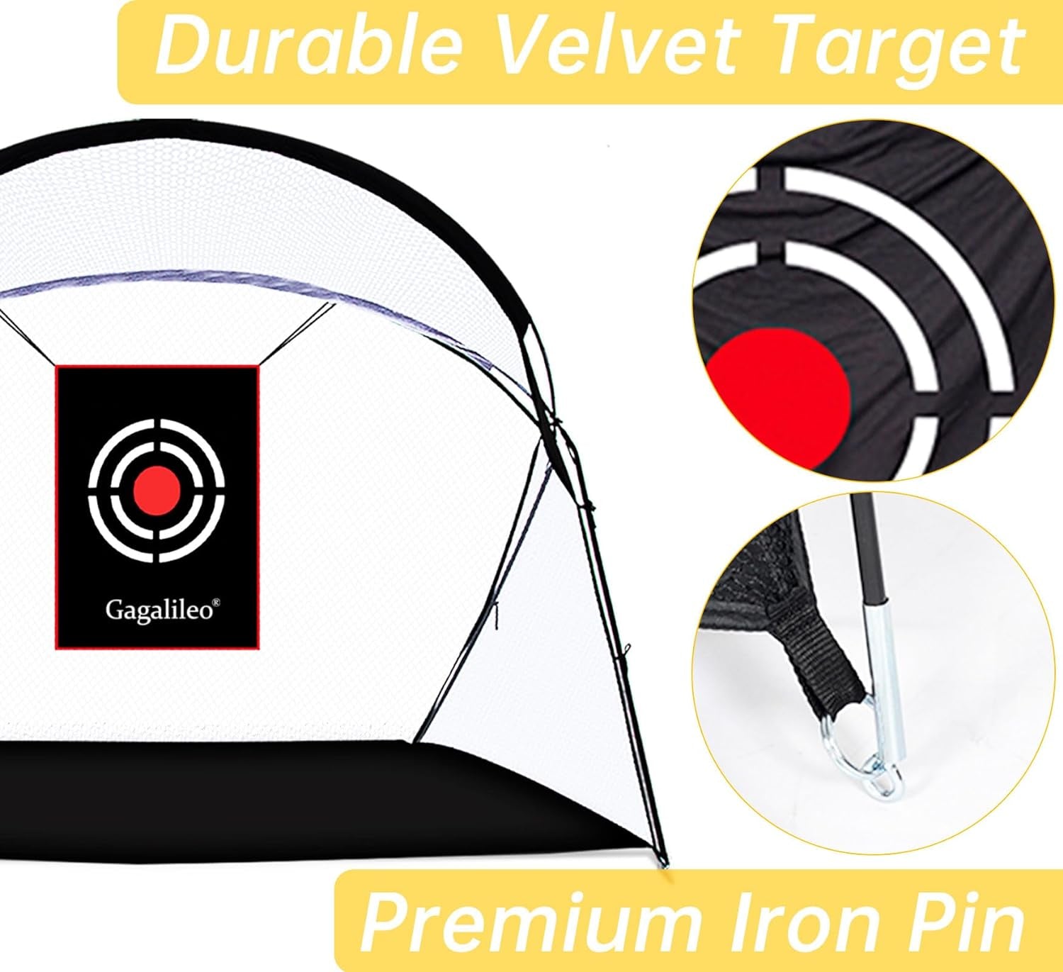 Heavy-Duty Golf Hitting Practice Nets for Indoor and Outdoor Use - Durable Impact Cages with Frame for Swing Training and Pitching