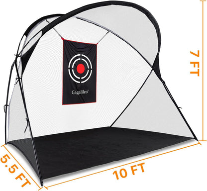 Heavy-Duty Golf Hitting Practice Nets for Indoor and Outdoor Use - Durable Impact Cages with Frame for Swing Training and Pitching